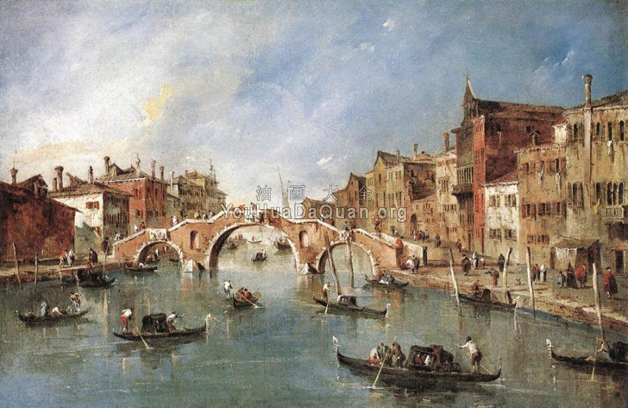 The Three Arched Bridge at Cannaregio - 弗朗西斯科·格拉蒂